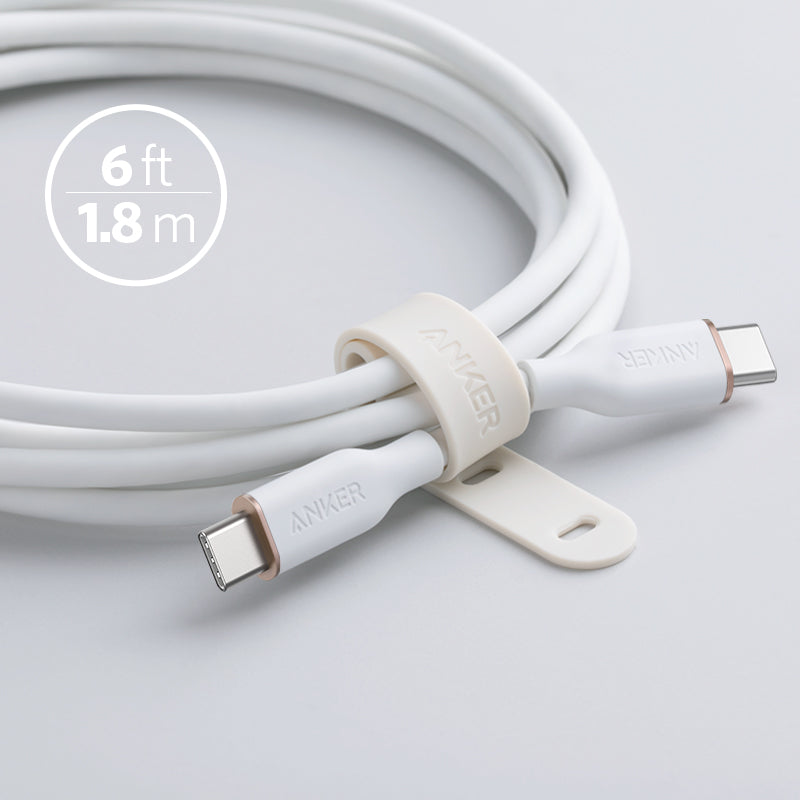 Anker Powerline III Flow 6' USB-C To USB-C Connector - White