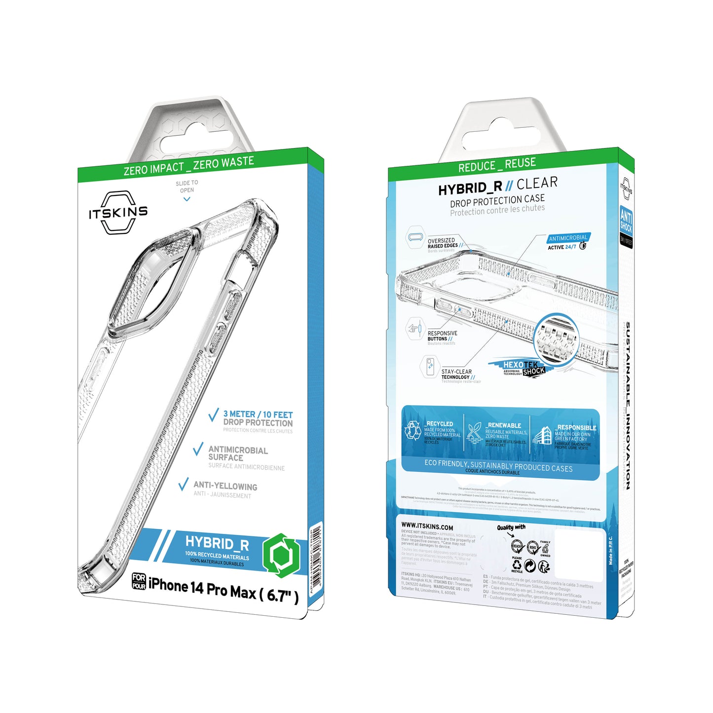 ITSKINS Hybrid Clear Case For iPhone 13 Pro Max / 12 Pro Max - Transparent