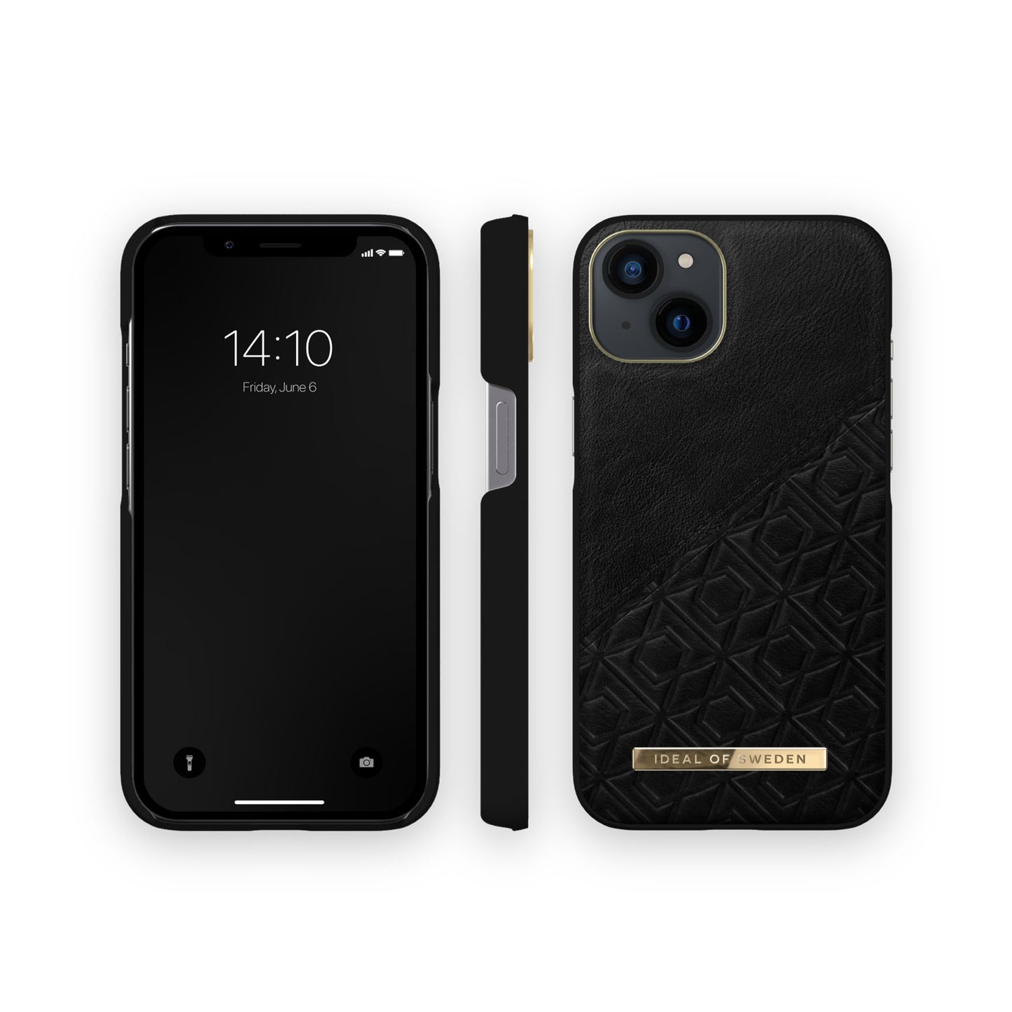 Ideal Of Sweden Atelier Mid Case for iPhone 13 - Embossed Black