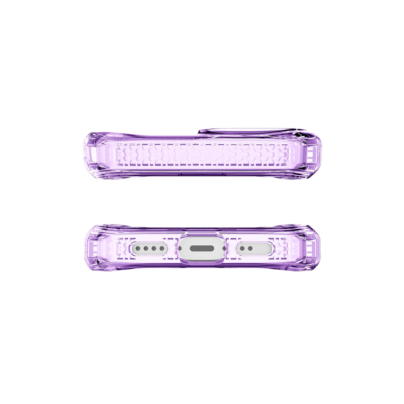 ITSKINS Hybrid Clear Case For iPhone 13 - Purple/Transparent