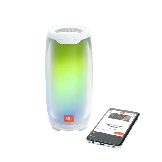 JBL Pulse 4 Portable Bluetooth Speaker - White