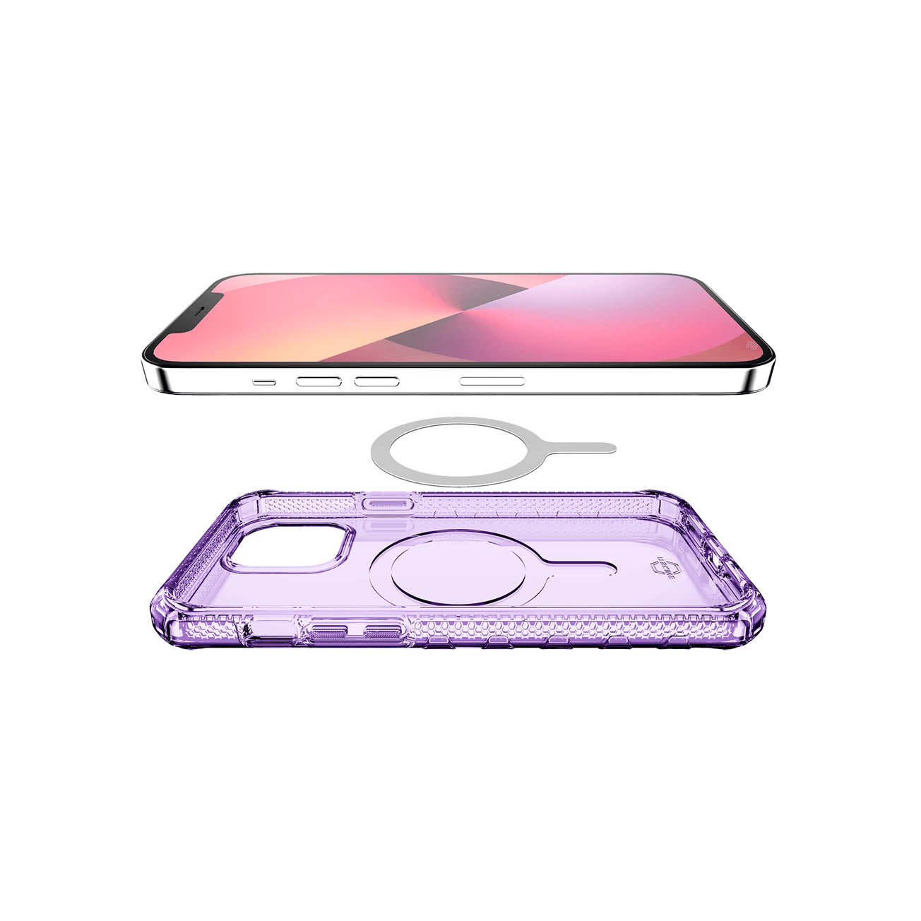 ITSKINS Supreme Clear Case For iPhone 13 - Purple