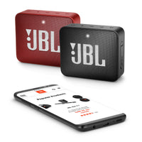 2-Pack JBL Go 2 Bluetooth Portable Speakers - Midnight Black & Red