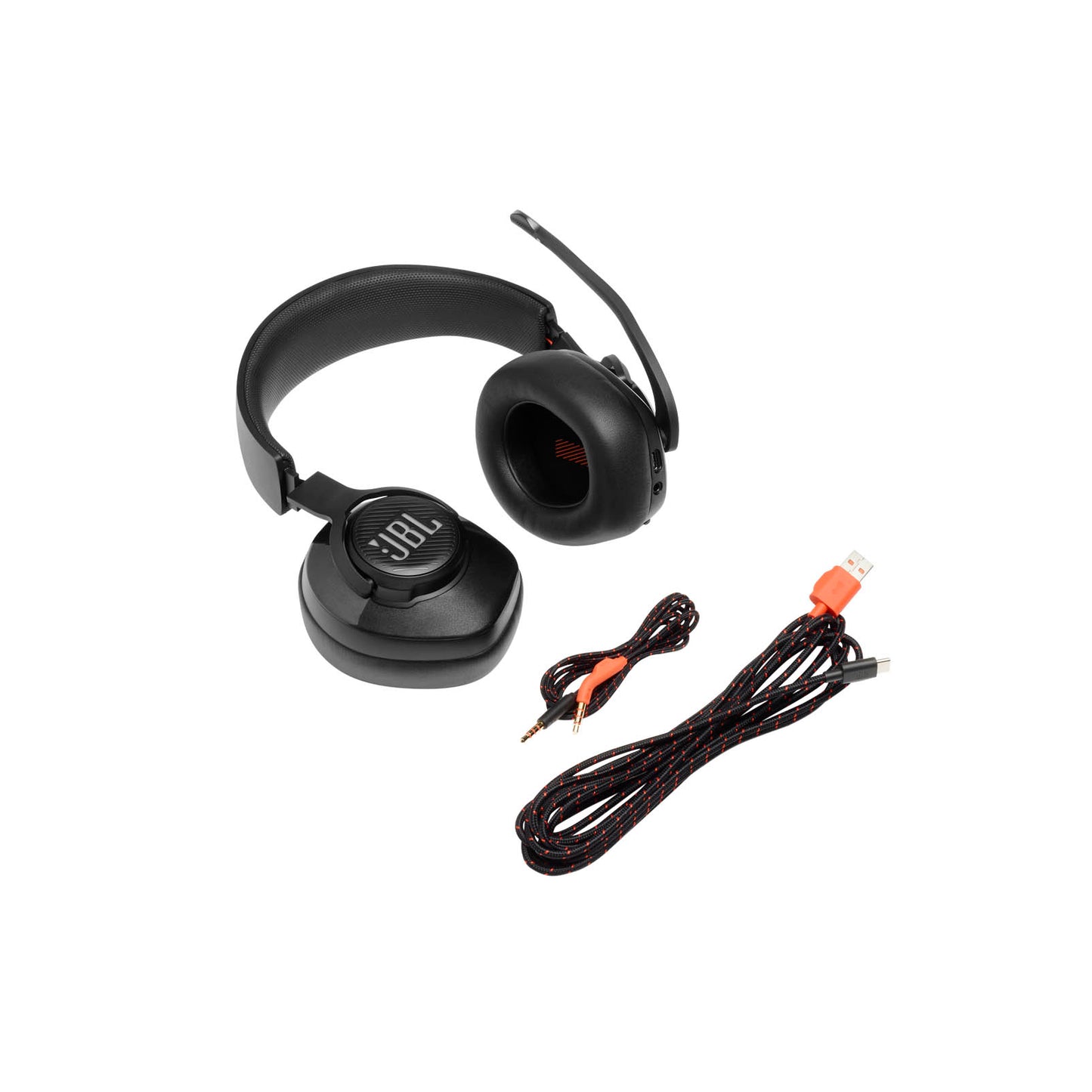 JBL Quantum400 Headphones USB Wired Over-Ear Gaming Headset With Quantumsurround And Rgb Lighting - Black